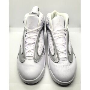 Nike Womens Sneakers SZ 12 Air Jordan OG White Metallic Silver Basketball